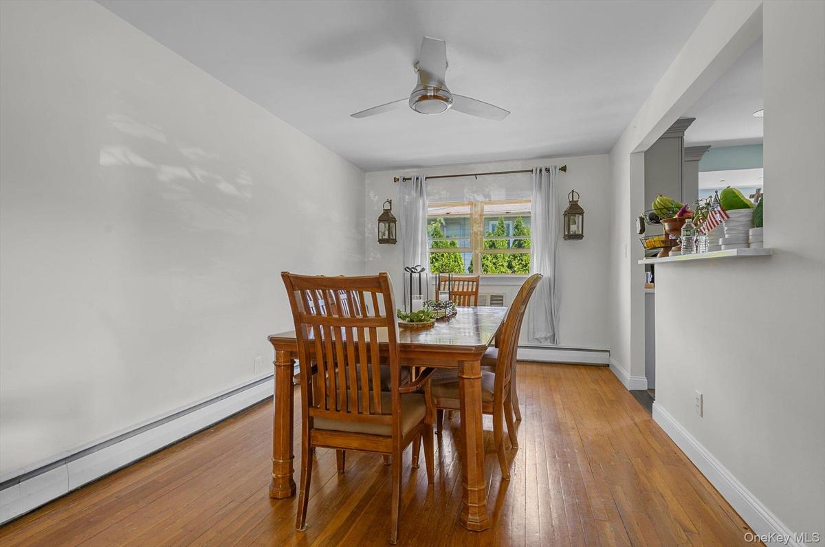 Dining room with hardwood floors