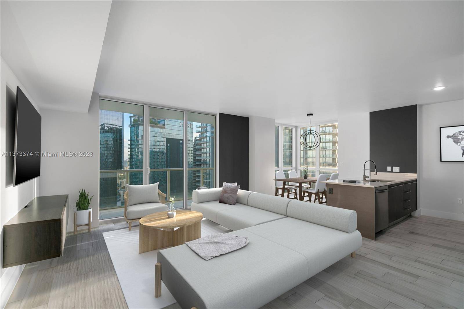 Luxurious corner unit with stunning views and modern upgrades in the heart of Brickell !