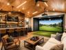 virtual image of golf simulator, currently is horse stable