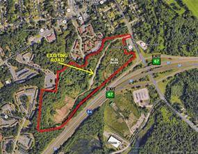 40. 55 acres. Visibility from I 84 highway entrance ramp at Exit 67.