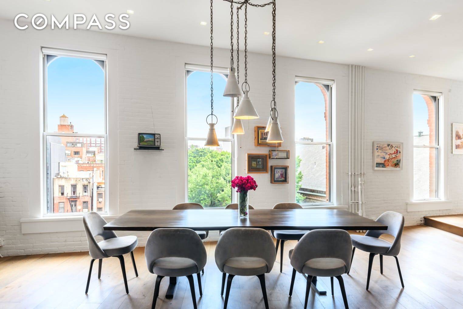 This Ashe and Leandro designed, 2, 670 square foot, furnished 3 bedroom corner apartment is the pinnacle of true loft living.
