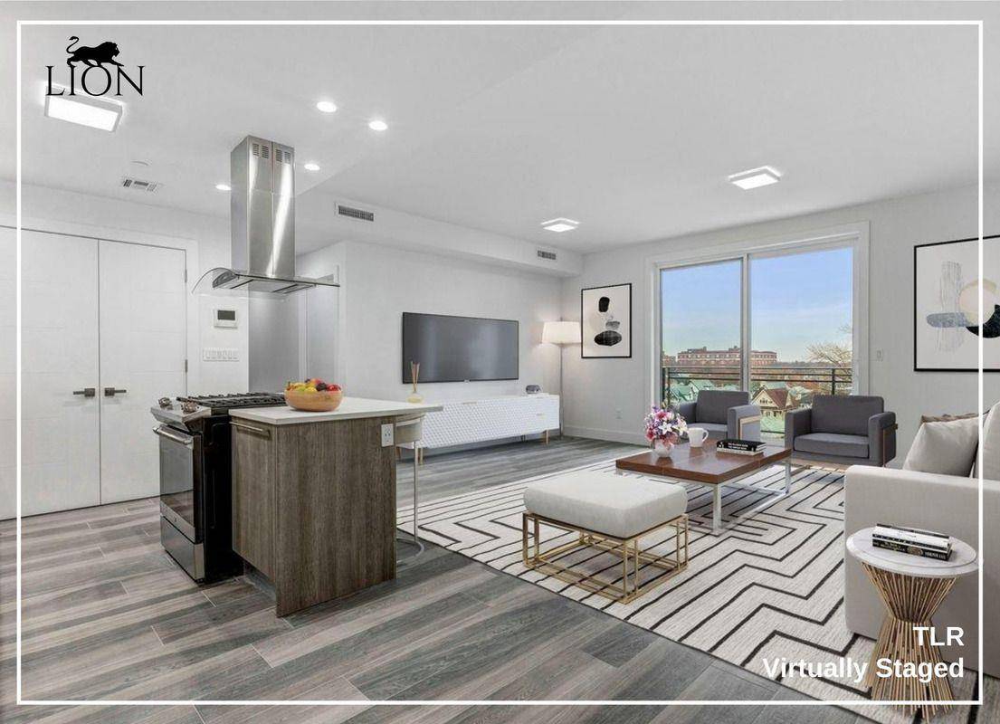 This 2 BED 2 BATH condo features elegant design details with Italian porcelain tiled floors throughout and hardwood floors in the bedrooms.