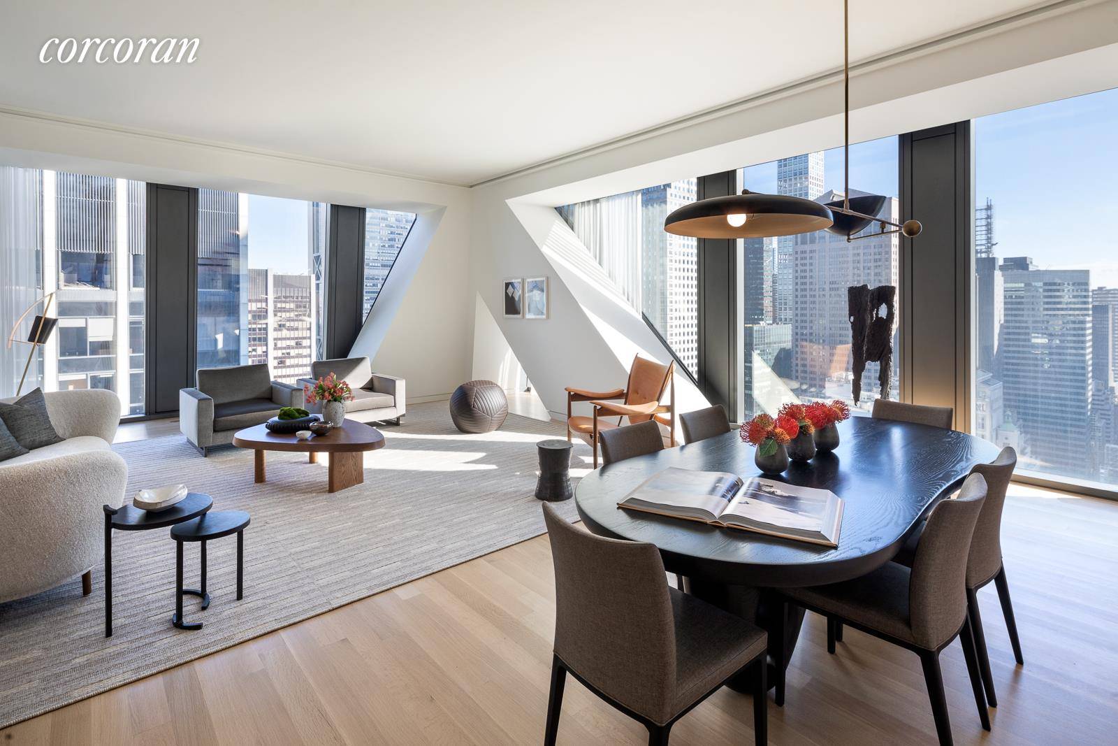 With interior design by New York based architect, designer and artist Thierry Despont, Residence 34A is a 3, 112 SF 289.