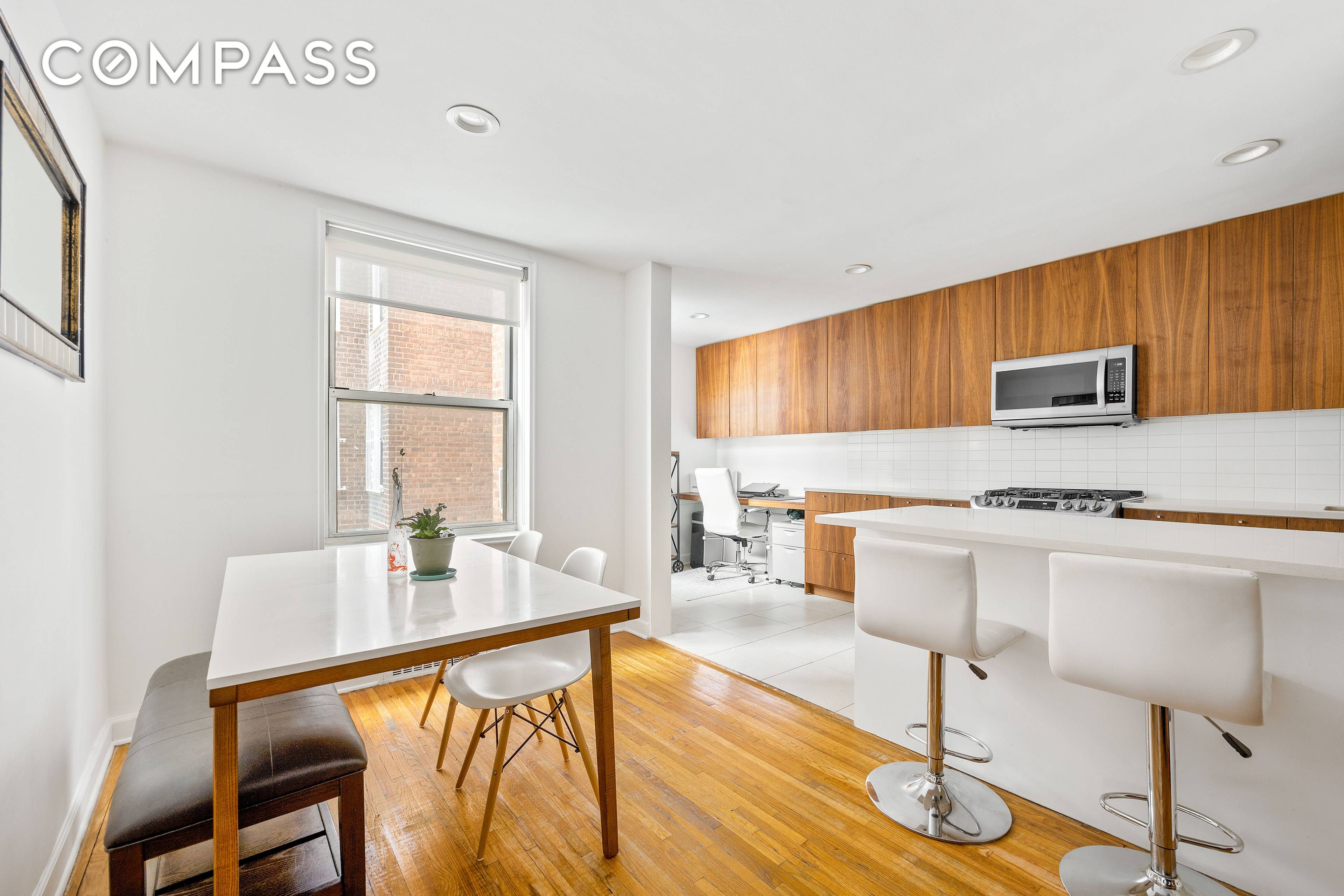 A detailed, high end renovation awaits in oversized 2BR 1BA with almost 500 sq.