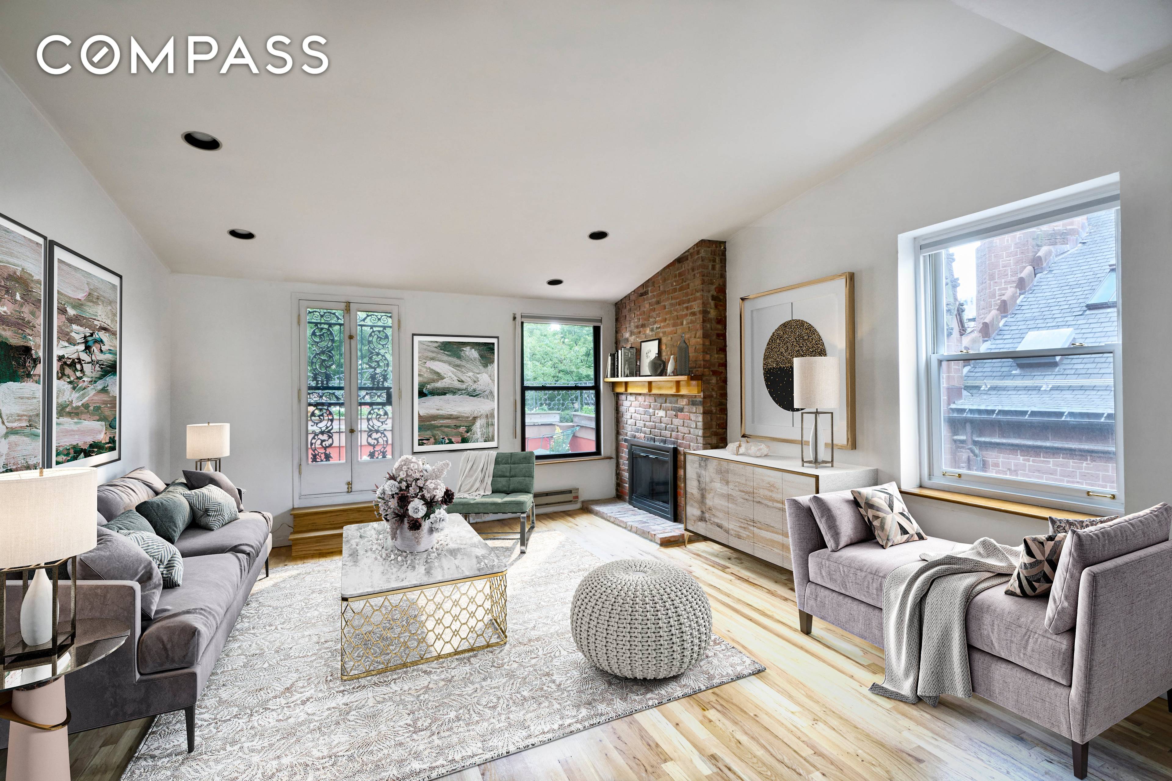 Introducing an elegant two bedroom, two bath home with two terraces and a wood burning fireplace in an elevator Co op in the heart of Brooklyn Heights.
