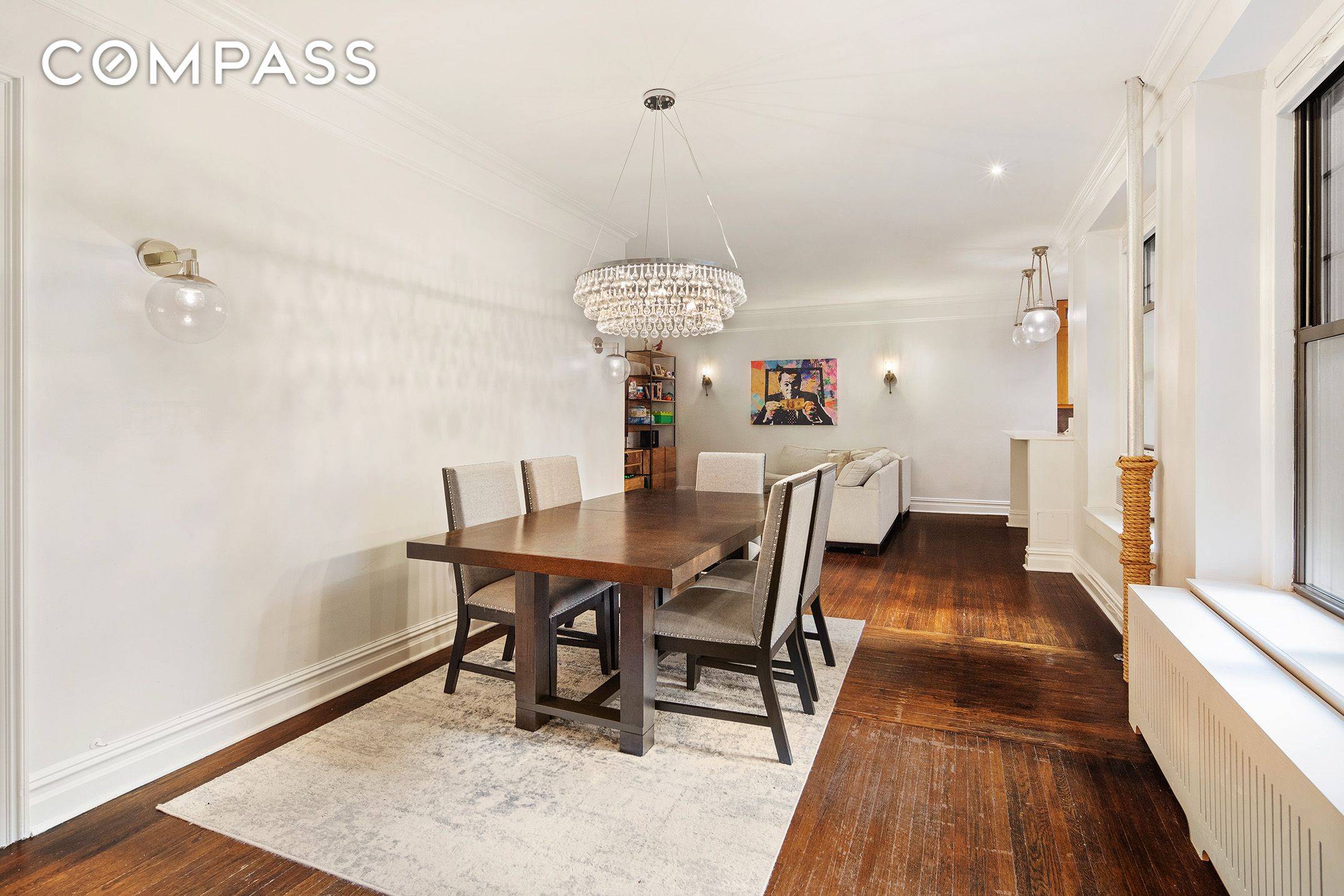 This beautifully renovated 3 bedroom, 2 bathroom home PLUS home office offers the perfect balance of timeless prewar charm and sophisticated modern living.