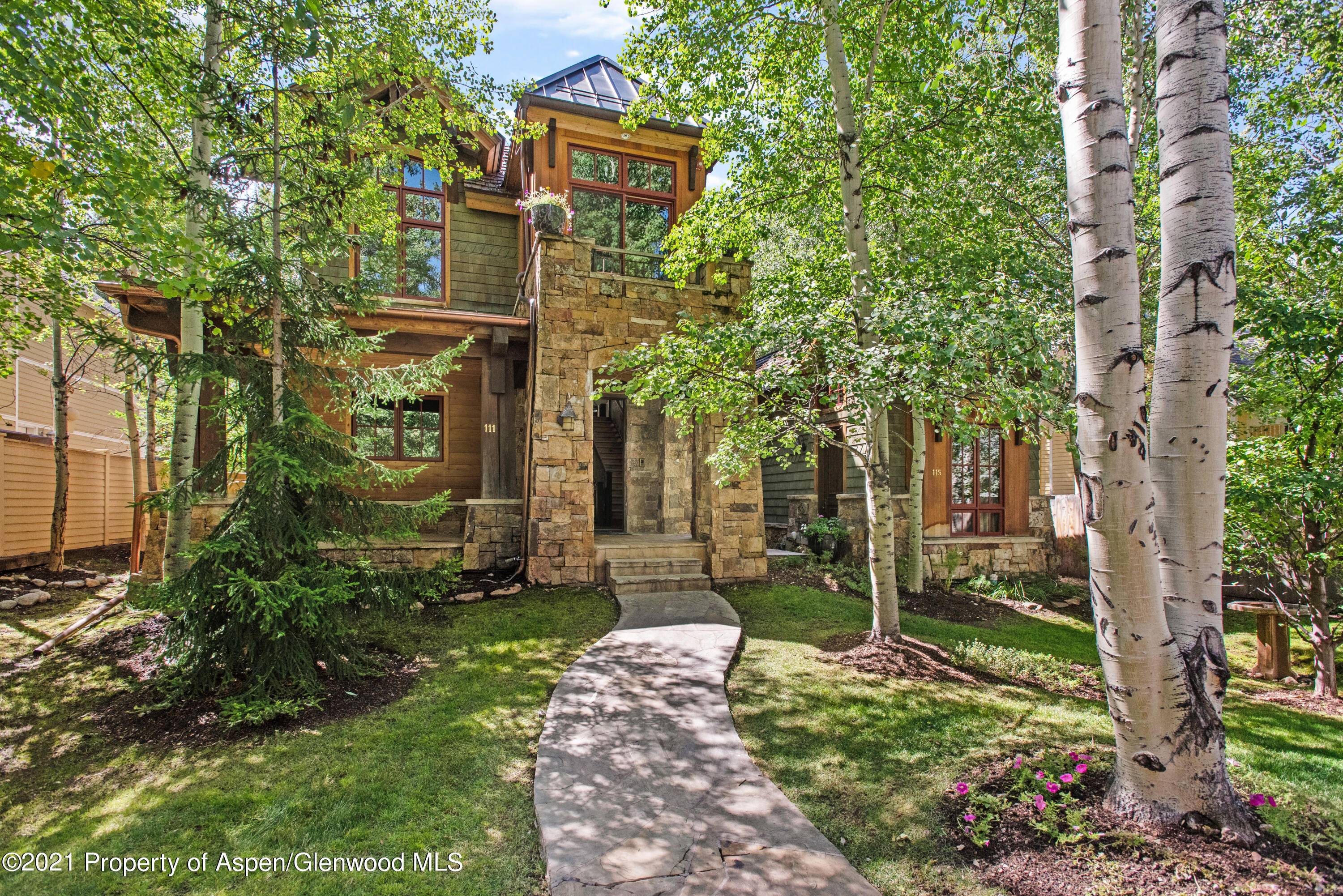 Classically appointed mountain home in Aspen's quaint West End.