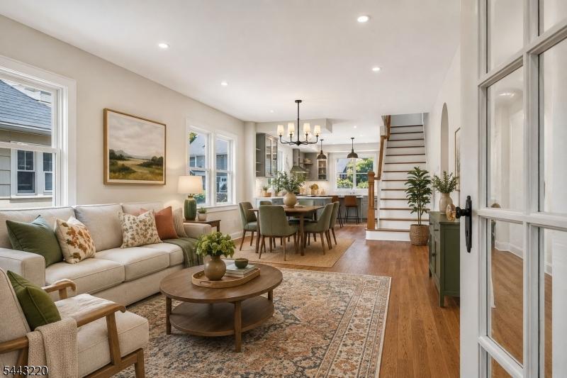 Living dining virtually staged