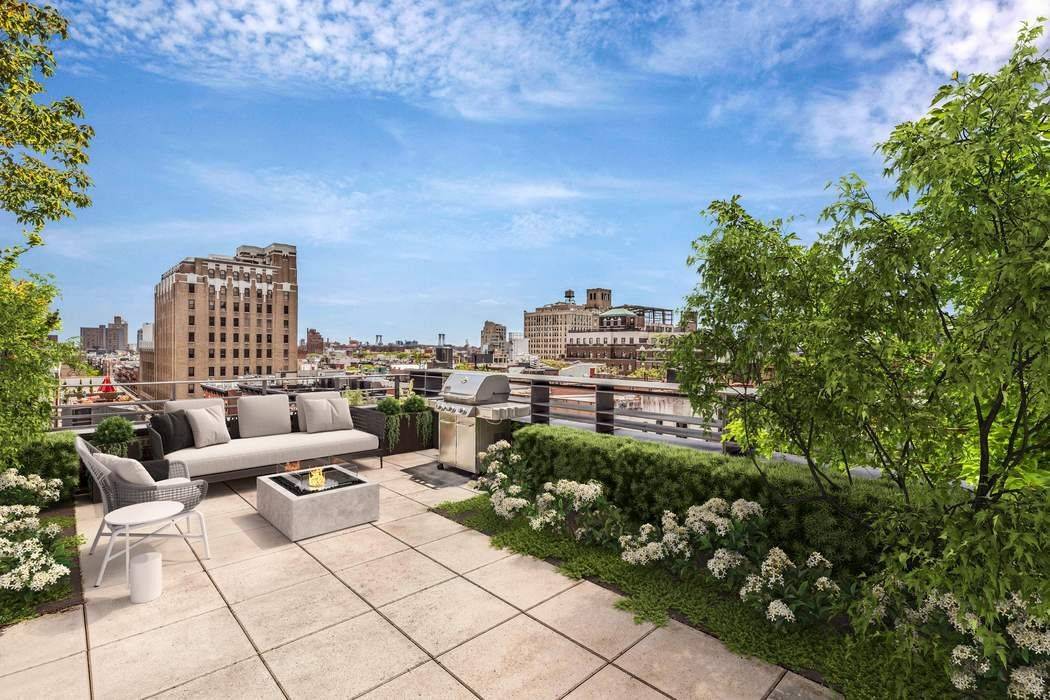 Title Penthouse with Split Bedrooms and Private Terrace at the Jefferson 211 East 13th Street.