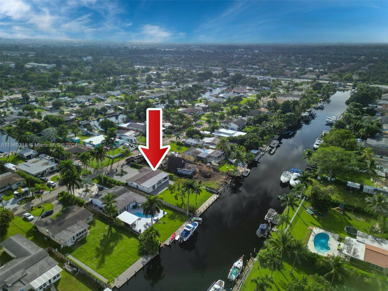Be the first to live in this completely renovated water front home in Dania Beach, large boats welcomed.