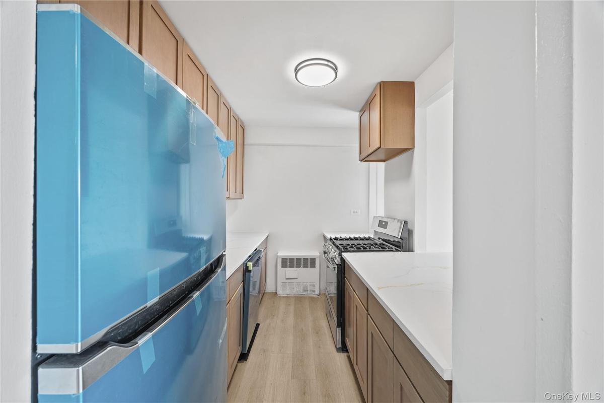 Updated kitchen with new cabinets and appliances