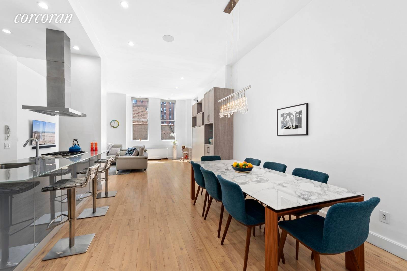 Sunlight energetically surrounds you as you are welcomed into this open and gracious one bedroom two bath loft that features high ceilings, grand windows, ample storage space and warmth beaming ...