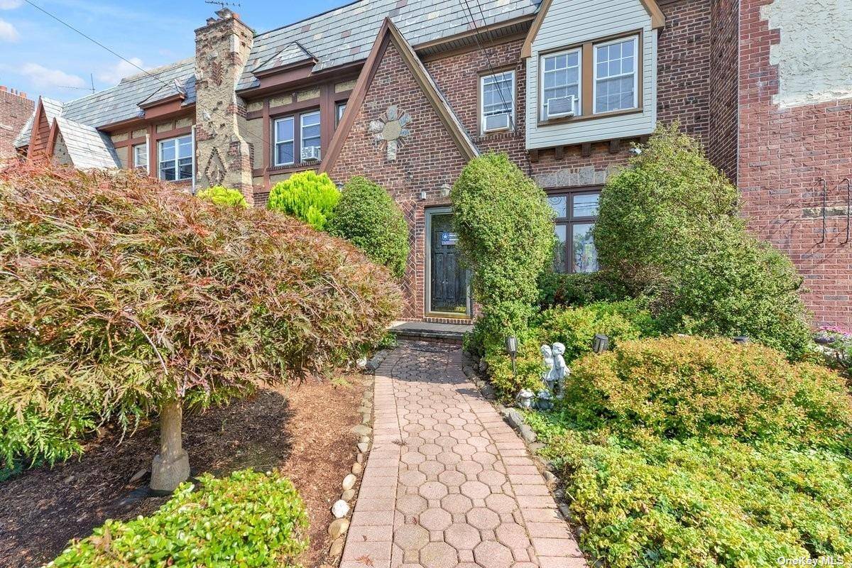 Sun Soaked, Southern Exposed Attached Brick Tudor Townhouse in Prime Whitestone, Flushing Vicinity.