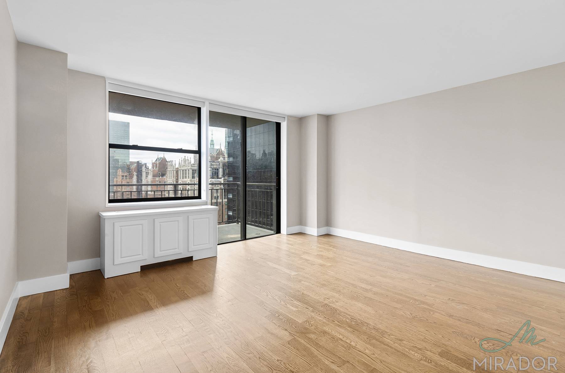 Enjoy living in this newly gut renovated north facing one bedroom with a balcony featuring water views on the 29th floor of New York Tower.