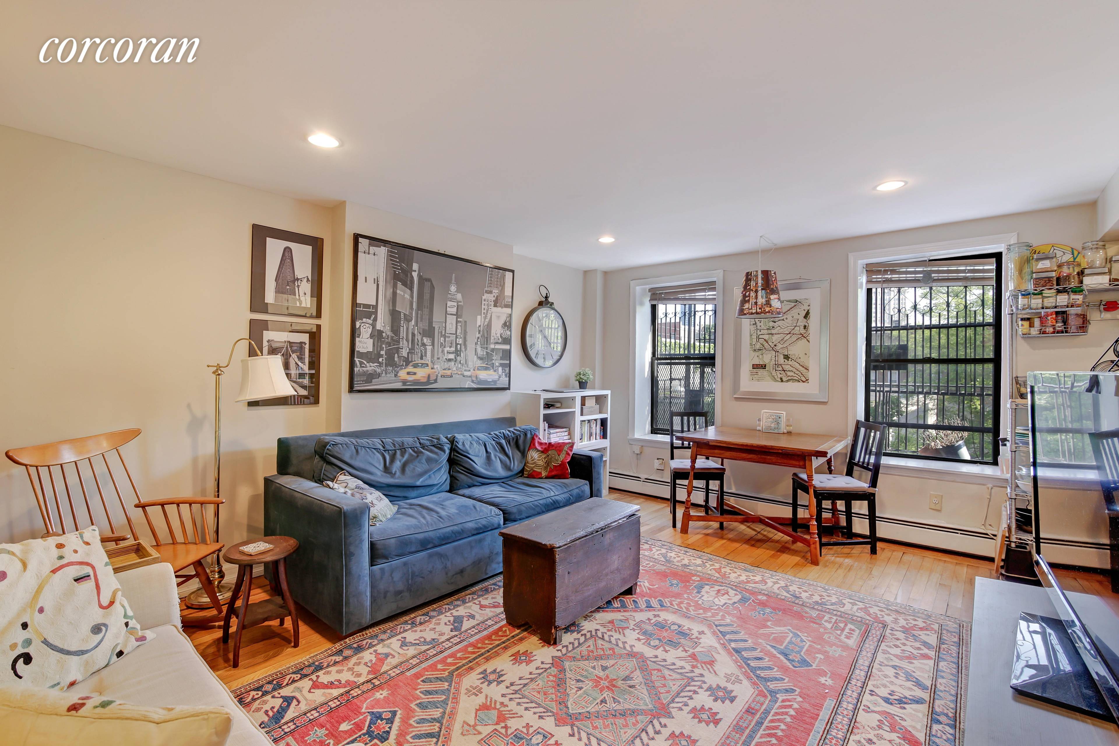Nestled on a beautiful tree lined street in Park Slope you will find this beautiful one bedroom apartment plus home office.