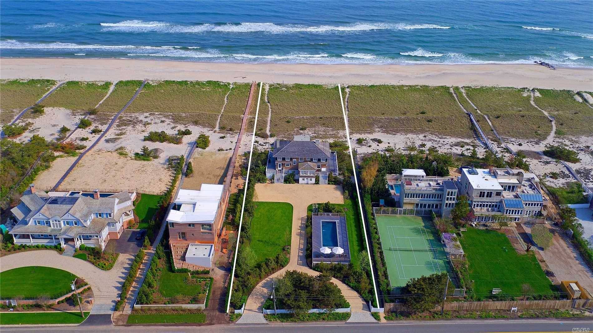 Don't miss this rare opportunity to own a prime oceanfront estate with a bayside dock, between the bridges, in Westhampton Beach.