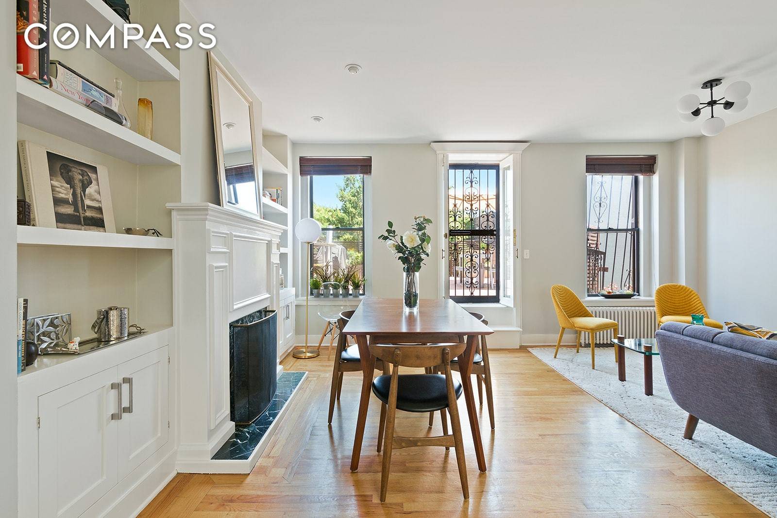 While the days away on your nearly 450 sq foot PRIVATE TERRACE at this well appointed 2 bedroom, 1 bath co op in Prime Park Slope.