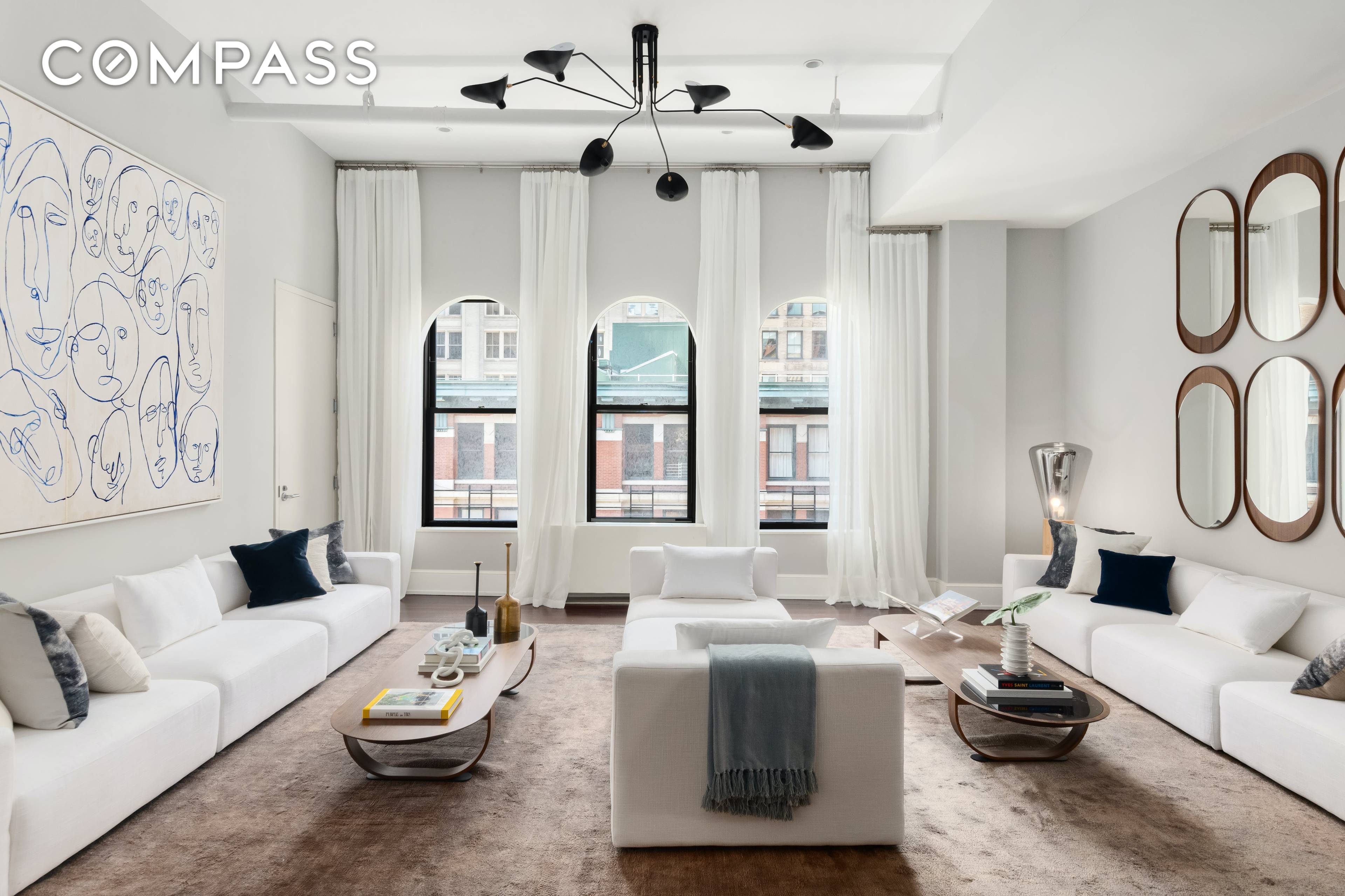 With apartments rarely for sale in the sought after, full service, prewar condominium 285 Lafayette Street, this expansive corner loft overlooks Lafayette St.