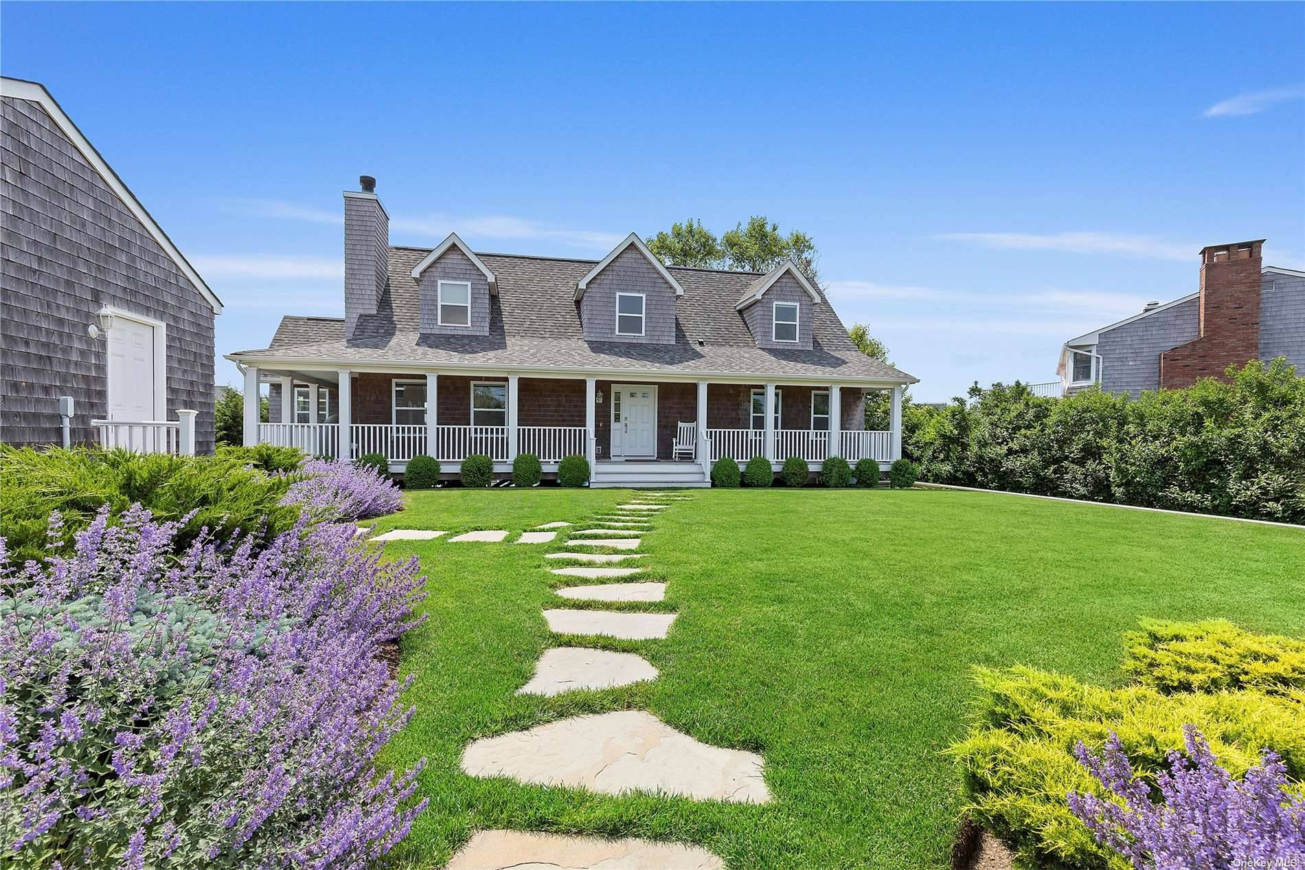 Step up and enjoy the views of Quantuck Bay at this recently renovated shingle style home and guest cottage.