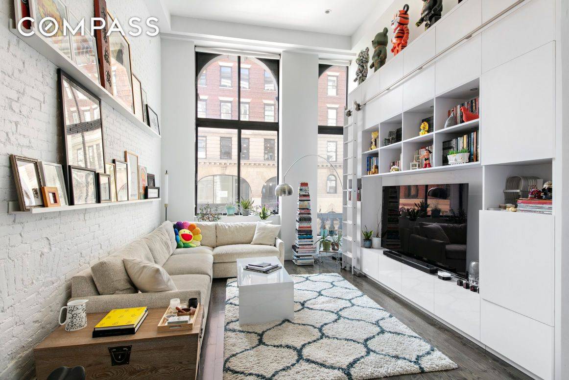Dramatic and refined 1 bedroom 2 full bath duplex loft, at the sought after Bleecker Court.