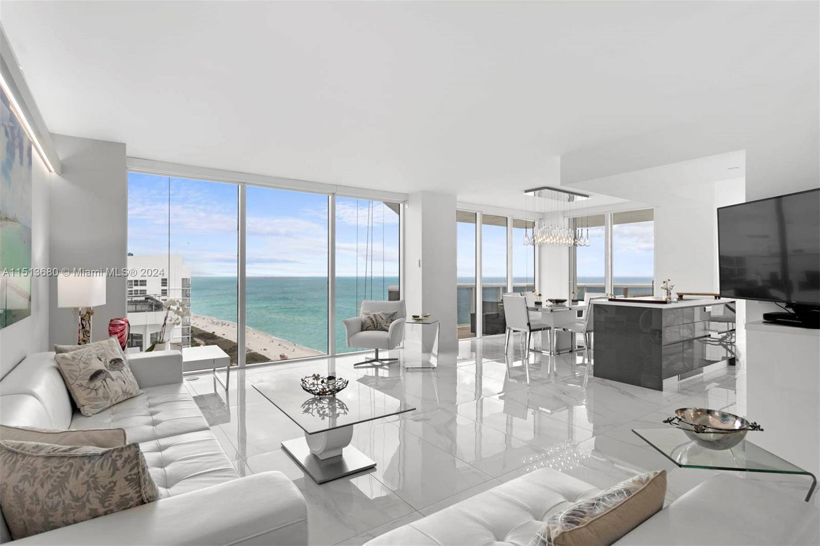 This remodeled 3 bedroom, 3 bathroom home spans 1, 980 square feet, complemented by two expansive terraces that offer breathtaking direct oceanfront, bay, and intracoastal views.