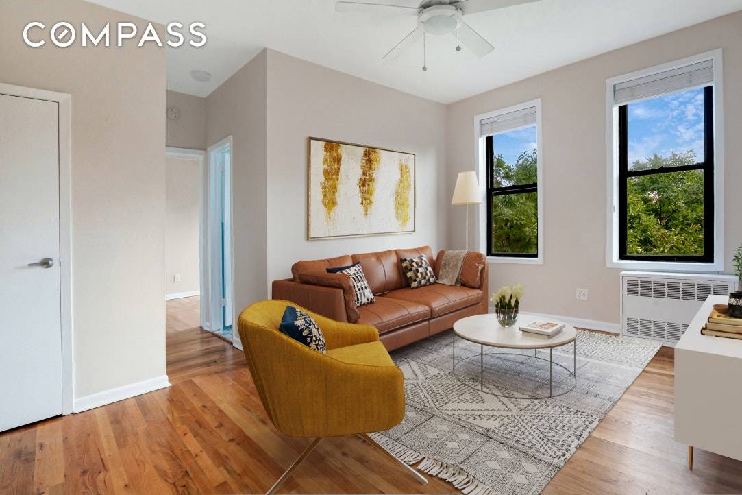 Bright, pet friendly one bedroom, one bath property in prime Crown Heights Prospect Heights location, on the fourth floor of a classic pre war elevator building.