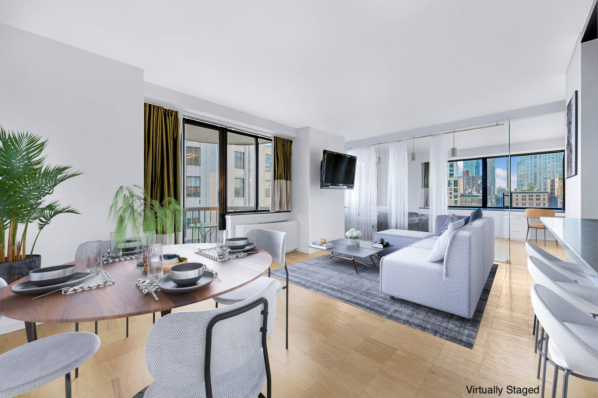 Enjoy unobstructed views of Madison Square Park from this oversized loft like one bedroom condo with private balcony, located in the heart of Flatiron !