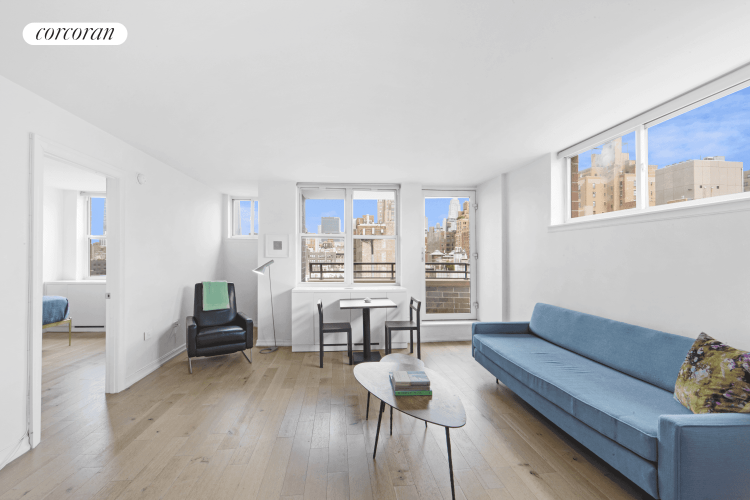 Have it ALL... A perfectly located and spacious corner 1BR 1BTH condominium with private outdoor space, great light and iconic open city views at the crossroads of Chelsea, the West ...