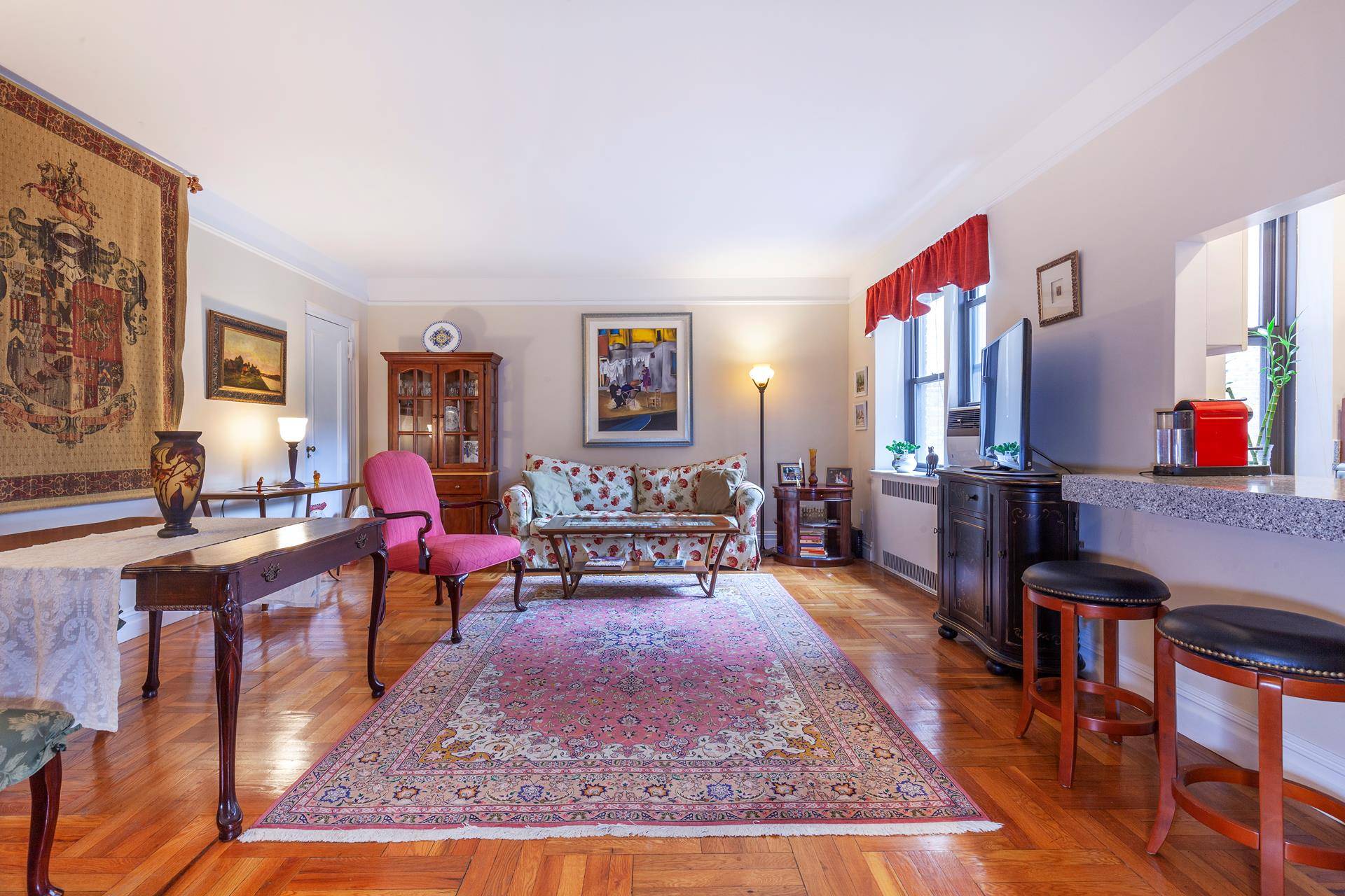 On this quite Tree lined block comes a Beautifully Renovated One bedroom with Pre War Charm.