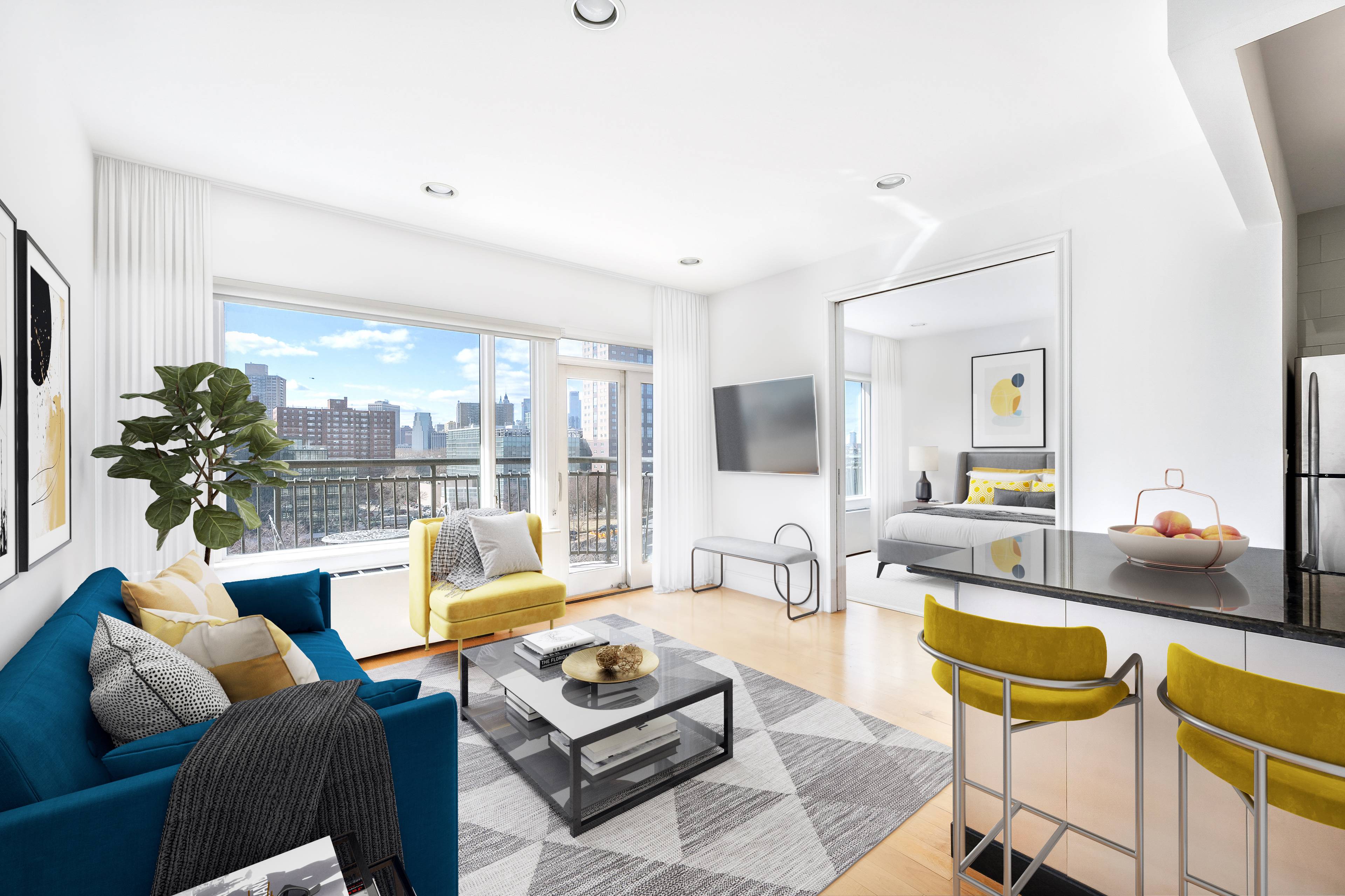 This stunning split two bedroom, two bathroom apartment in the heart of Downtown Brooklyn is priced to sell at under 1, 120PPSF.