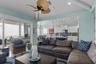 Top floor primary living area with beach views
