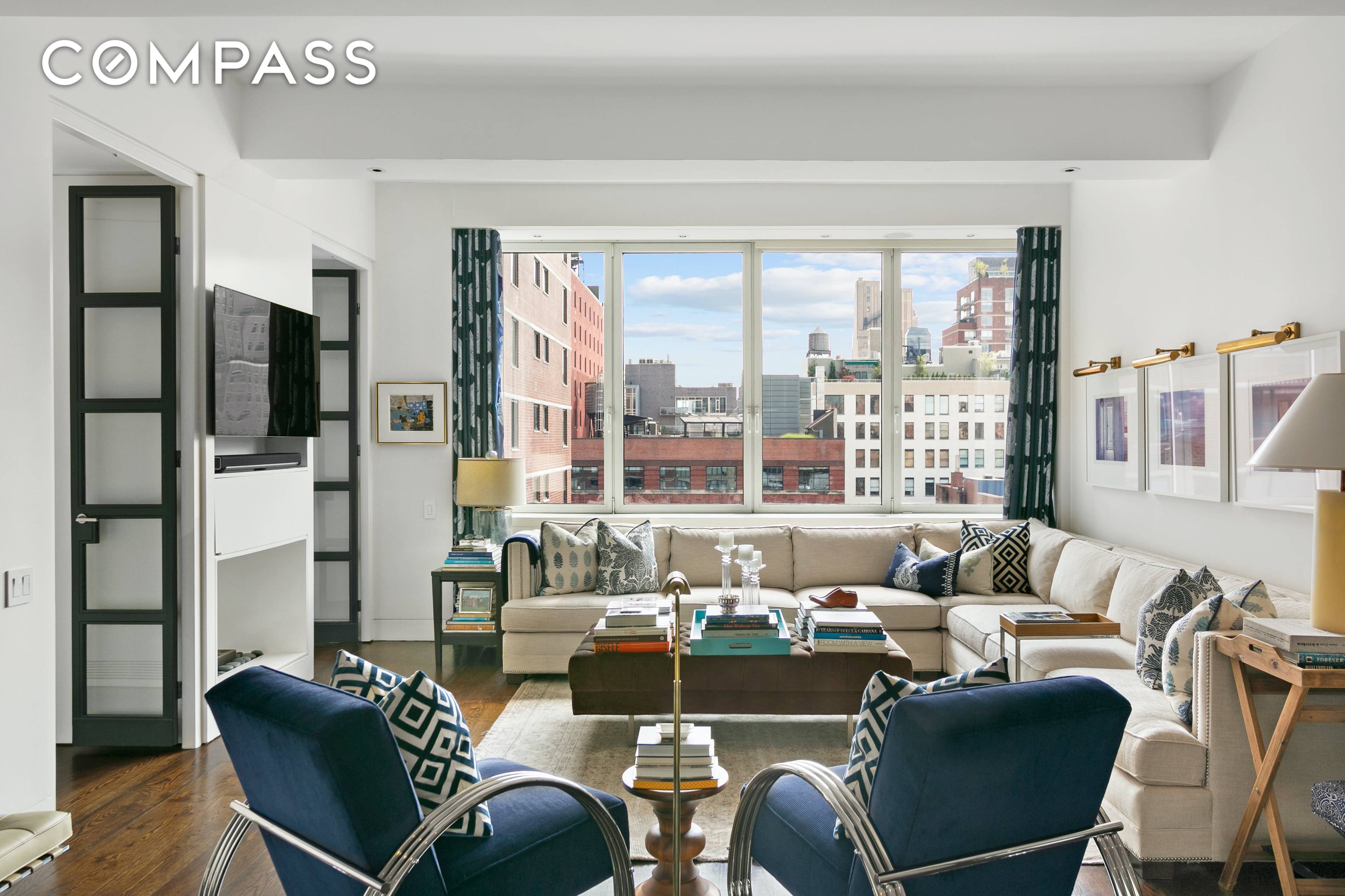 Architectural, Spacious, Unexpected and Functional describe this stunning pre war home located high above the hustle and bustle of the streets on the 8th floor at 251 West 19th Street.