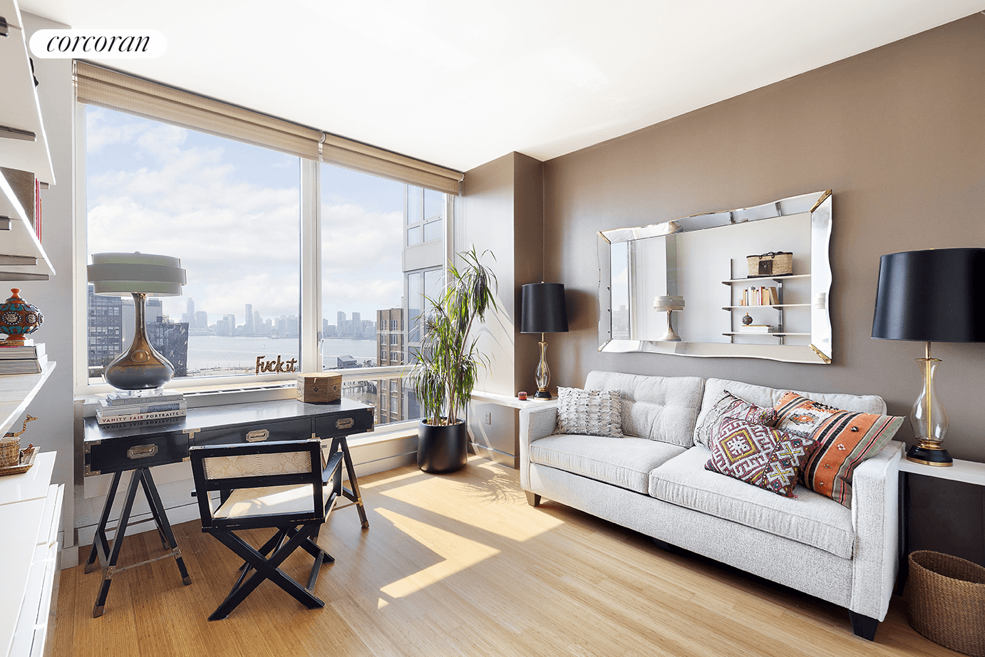 Residence 1808 at The Caledonia is an impressive home with stunning open sunny views over the Hudson River, Little Island, the World Trade Center and the iconic landmark buildings of ...