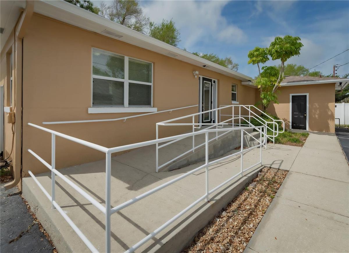 Wheelchair accessible with ramp.