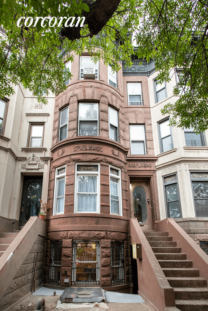 Quintessential Renaissance Revival brownstone designed in 1897 by noted Brooklyn architect Axel Hedman.