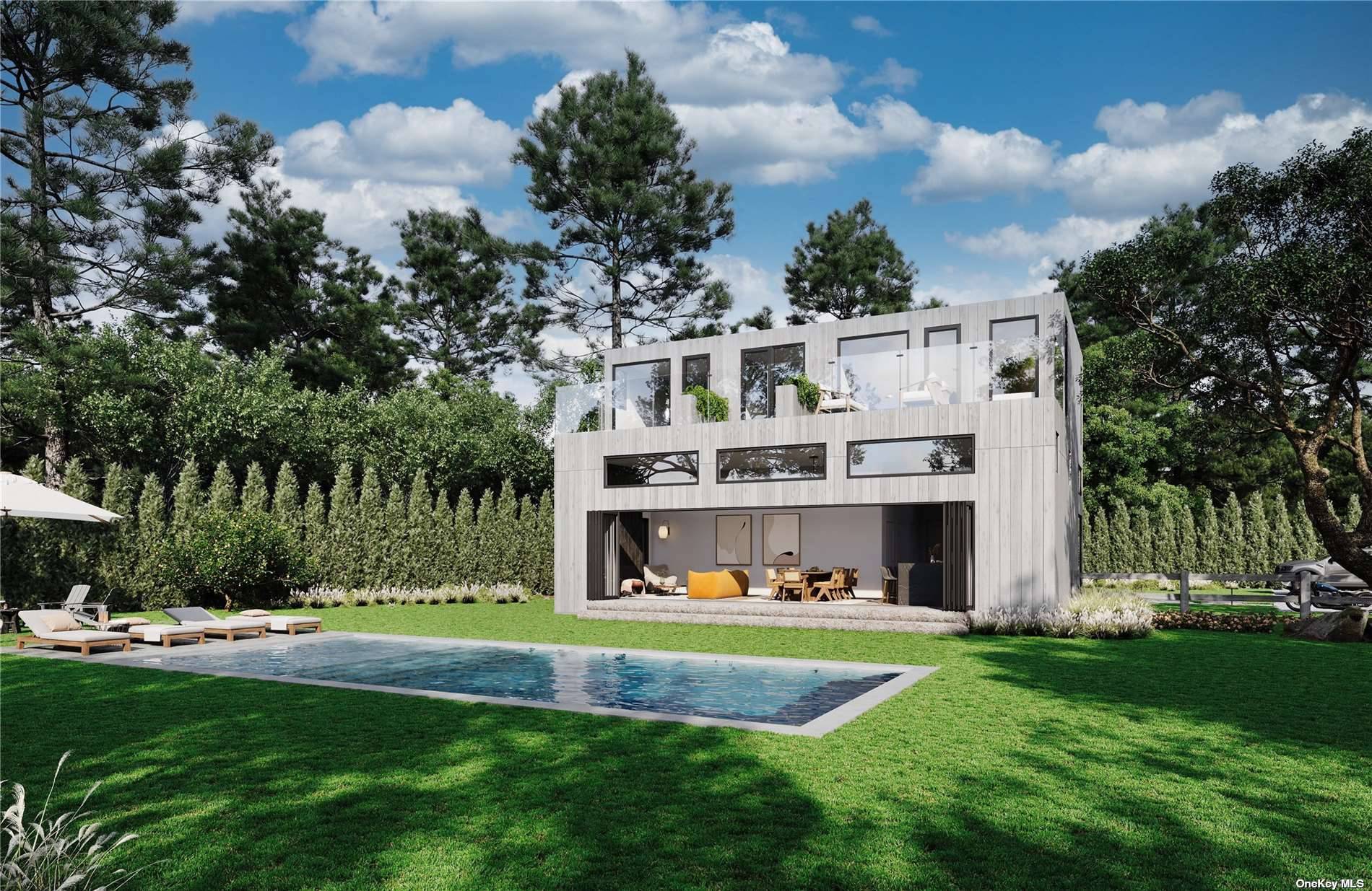 Welcome to your dream home, a slice of modern sophistication nestled in the idyllic setting of the Hamptons.
