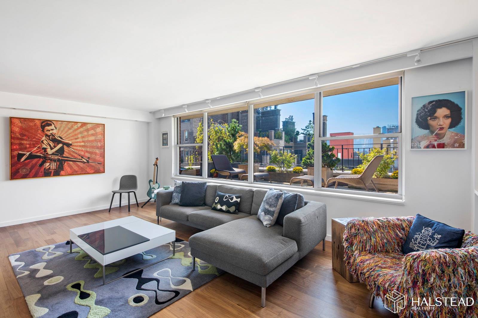 This rare high floor 2 bedroom, 2 bath Penthouse is located atop a prime 24 hour doorman condominium right in the heart of Greenwich Village and offers clean modern lines, ...