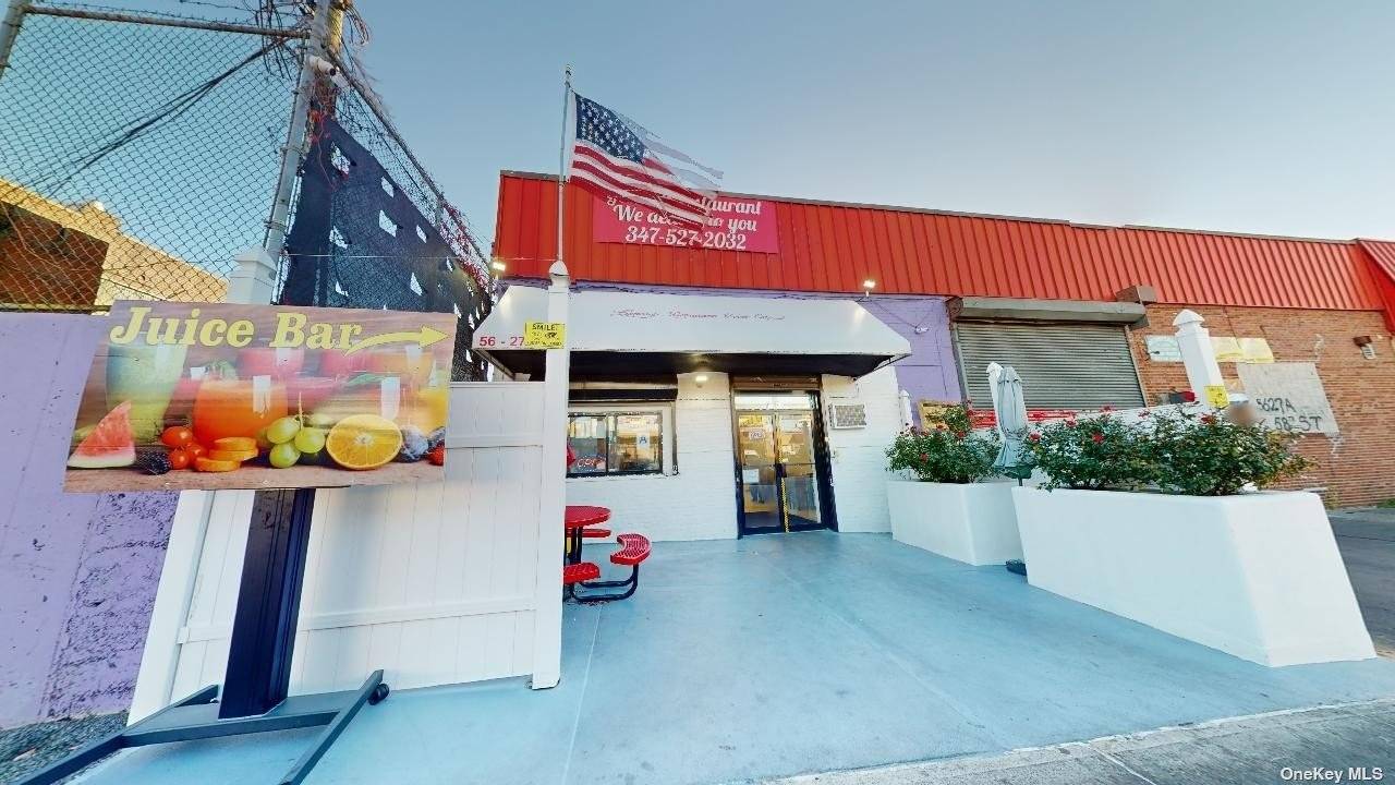Restaurant in Maspeth for Sale with Established Clientele, Prime Industrial Location, and Potential for Expansion Located in a bustling industrial area with high foot and vehicular traffic.
