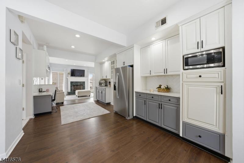 Kitchen into family room