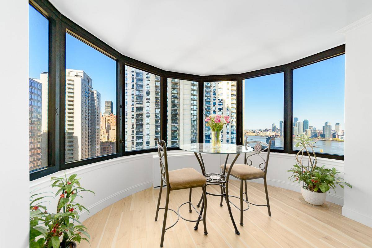 Beautifully renovated 1 bedroom condo with Private Balcony with City and East River Views.