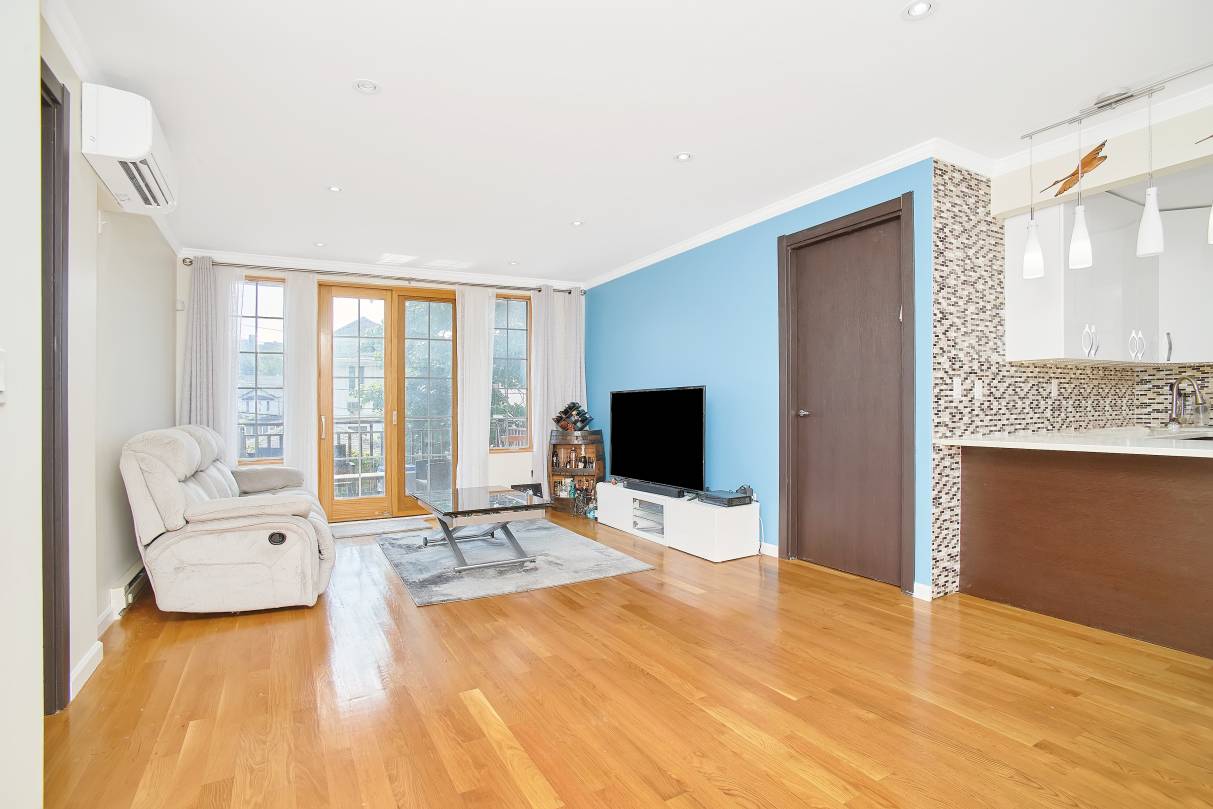 Come see and own this sunny, spacious and tranquil 2 bed 2 bath condo in the epi center of Homecrest Midwood that offers a beautiful large outdoor balcony.