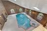 Breathtaking view of indoor pool & spa