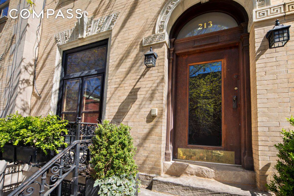 Handsome and historic Striver's Row 4 story single family townhouse with cellar and parking spot.