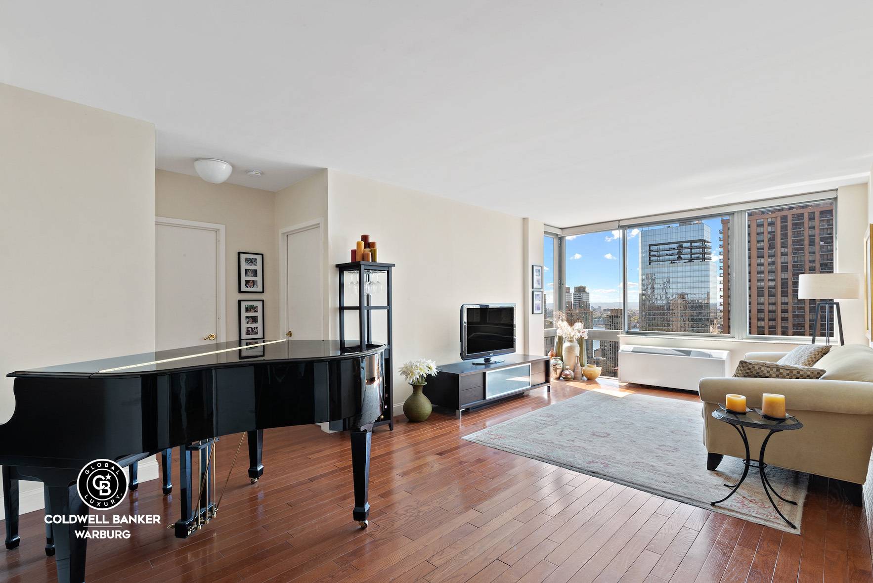 Come see the fabulous views from every window in this spacious, high floor, split two bedroom, two bathroom home in the highly coveted Park Millennium Tower in Lincoln Square.