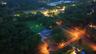 Twilight Aerial View of Private Estate & Circular Driveway