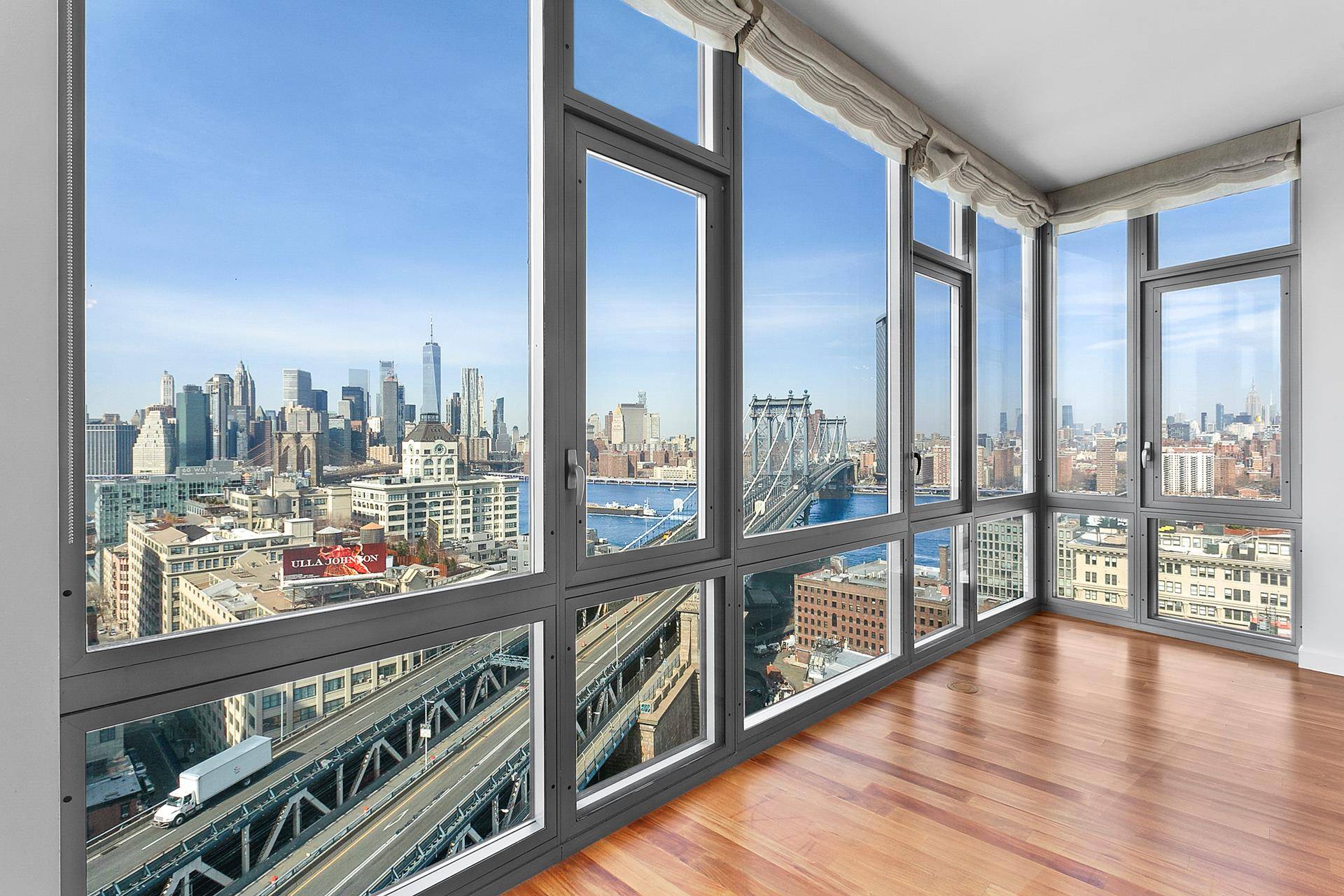 Convertible 3 Bedroom 2. 5 Baths, 1711 sf High Floor A Line at 100 Jay Street will change your perspective, from the twenty fourth floor, everything is brand new again.
