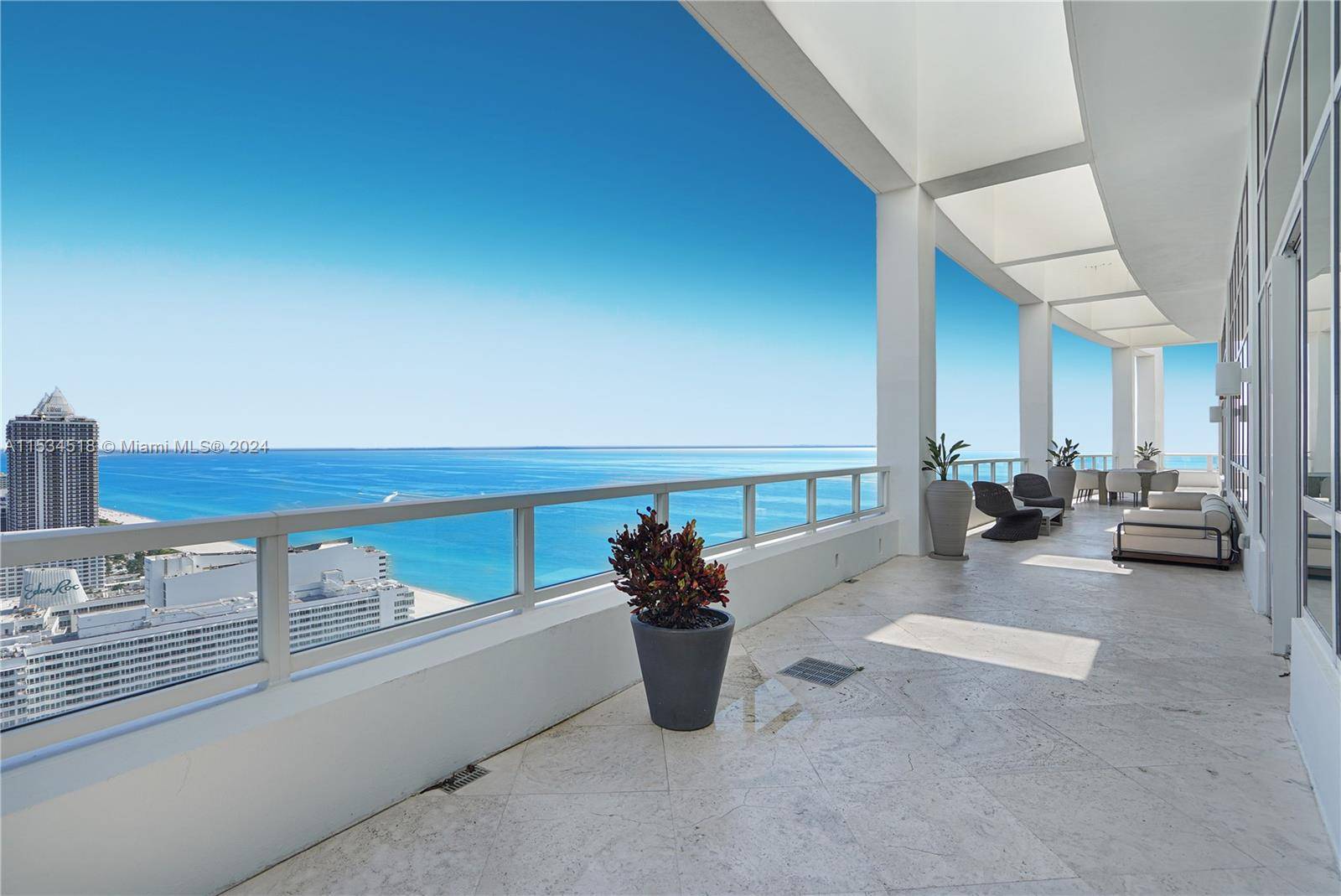Enjoy the ultimate in resort style living with this spectacular, turnkey, 5BD 5BA 2 half bath penthouse encompassing the entire north side of the 37th floor at the iconic Fontainebleau ...