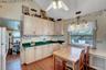 Eat -in -kitchen, wood floor, ceiling fan