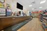 Reception with a paneled ceiling