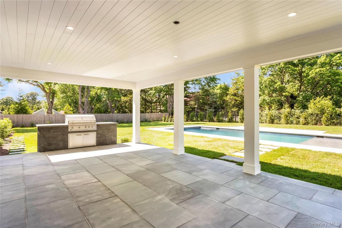 Covered Back Porch and Outdoor Kitchen